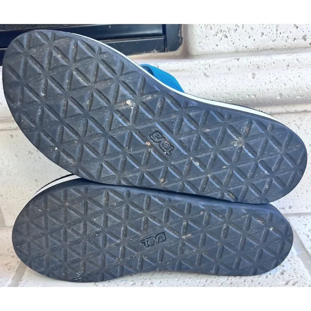 Teva Universal Flatform Sandal Blue Black White Unisex Outdoor Waterproof Size 9